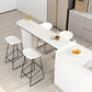 Tabouret de bar en plastique de style Glam avec pieds en métal