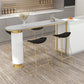 Tabouret de bar en plastique de style Glam avec pieds en métal