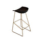 Tabouret de bar en plastique de style Glam avec pieds en métal