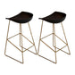 Tabouret de bar en plastique de style Glam avec pieds en métal