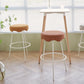 Contemporary Style Counter Stool Upholstered Bar-height Bar Stool with Metal Base Clearhalo 'Bar Furniture' 'Bar Stools' 'bar_stools' 'furn' 'furn_bar_stools' 'Furniture' 'Kitchen & Dining Furniture' 6371524