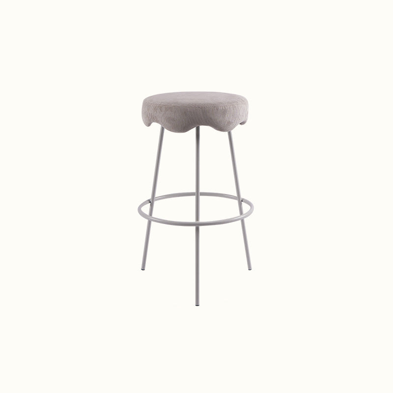 Contemporary Style Counter Stool Upholstered Bar-height Bar Stool with Metal Base Clearhalo 'Bar Furniture' 'Bar Stools' 'bar_stools' 'furn' 'furn_bar_stools' 'Furniture' 'Kitchen & Dining Furniture' 6371527