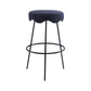 Contemporary Style Counter Stool Upholstered Bar-height Bar Stool with Metal Base Blue-Black 1 Piece Clearhalo 'Bar Furniture' 'Bar Stools' 'bar_stools' 'furn' 'furn_bar_stools' 'Furniture' 'Kitchen & Dining Furniture' 6371548
