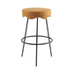 Contemporary Style Counter Stool Upholstered Bar-height Bar Stool with Metal Base Yellow Black 1 Piece Clearhalo 'Bar Furniture' 'Bar Stools' 'bar_stools' 'furn' 'furn_bar_stools' 'Furniture' 'Kitchen & Dining Furniture' 6371553