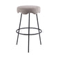 Contemporary Style Counter Stool Upholstered Bar-height Bar Stool with Metal Base Black-Gray 1 Piece Clearhalo 'Bar Furniture' 'Bar Stools' 'bar_stools' 'furn' 'furn_bar_stools' 'Furniture' 'Kitchen & Dining Furniture' 6371558