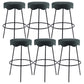 Contemporary Style Counter Stool Upholstered Bar-height Bar Stool with Metal Base Black Green 6 Piece Set Clearhalo 'Bar Furniture' 'Bar Stools' 'bar_stools' 'furn' 'furn_bar_stools' 'Furniture' 'Kitchen & Dining Furniture' 6371566