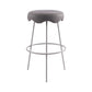 Contemporary Style Counter Stool Upholstered Bar-height Bar Stool with Metal Base Gray-White 1 Piece Clearhalo 'Bar Furniture' 'Bar Stools' 'bar_stools' 'furn' 'furn_bar_stools' 'Furniture' 'Kitchen & Dining Furniture' 6371592