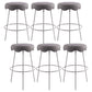 Contemporary Style Counter Stool Upholstered Bar-height Bar Stool with Metal Base Gray-White 6 Piece Set Clearhalo 'Bar Furniture' 'Bar Stools' 'bar_stools' 'furn' 'furn_bar_stools' 'Furniture' 'Kitchen & Dining Furniture' 6371595