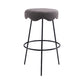 Contemporary Style Counter Stool Upholstered Bar-height Bar Stool with Metal Base Light Gray-Black 1 Piece Clearhalo 'Bar Furniture' 'Bar Stools' 'bar_stools' 'furn' 'furn_bar_stools' 'Furniture' 'Kitchen & Dining Furniture' 6371597