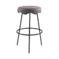 Contemporary Style Counter Stool Upholstered Bar-height Bar Stool with Metal Base Black Gray 1 Piece Clearhalo 'Bar Furniture' 'Bar Stools' 'bar_stools' 'furn' 'furn_bar_stools' 'Furniture' 'Kitchen & Dining Furniture' 6371622