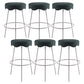 Contemporary Style Counter Stool Upholstered Bar-height Bar Stool with Metal Base White Green 6 Piece Set Clearhalo 'Bar Furniture' 'Bar Stools' 'bar_stools' 'furn' 'furn_bar_stools' 'Furniture' 'Kitchen & Dining Furniture' 6371640