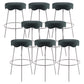 Contemporary Style Counter Stool Upholstered Bar-height Bar Stool with Metal Base White Green 8 Piece Set Clearhalo 'Bar Furniture' 'Bar Stools' 'bar_stools' 'furn' 'furn_bar_stools' 'Furniture' 'Kitchen & Dining Furniture' 6371641