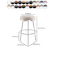 Contemporary Style Counter Stool Upholstered Bar-height Bar Stool with Metal Base Clearhalo 'Bar Furniture' 'Bar Stools' 'bar_stools' 'furn' 'furn_bar_stools' 'Furniture' 'Kitchen & Dining Furniture' 6371642