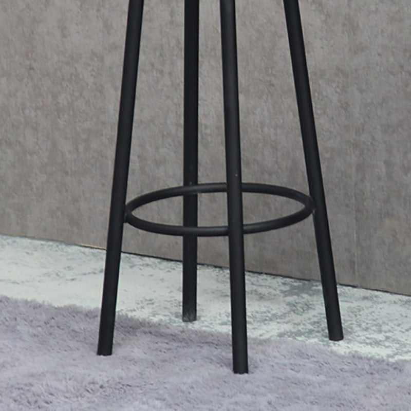 Industrial Metal Counter Height Stools Armless Bar Stool in Black Clearhalo 'Bar Furniture' 'Bar Stools' 'bar_stools' 'furn' 'furn_bar_stools' 'Furniture' 'Kitchen & Dining Furniture' 6371650