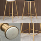 Glam Round Upholstered Counter Stool Low Back Stool with Gold Frame Clearhalo 'Bar Furniture' 'Bar Stools' 'bar_stools' 'furn' 'furn_bar_stools' 'Furniture' 'Kitchen & Dining Furniture' 6371668