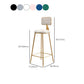 Glam Round Upholstered Counter Stool Low Back Stool with Gold Frame Clearhalo 'Bar Furniture' 'Bar Stools' 'bar_stools' 'furn' 'furn_bar_stools' 'Furniture' 'Kitchen & Dining Furniture' 6371726
