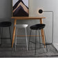 Scandinavian Style Barstool Plastic Low Back Bar Stool with Footrest