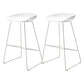 Scandinavian Style Barstool Plastic Low Back Bar Stool with Footrest