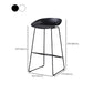 Scandinavian Style Barstool Plastic Low Back Bar Stool with Footrest