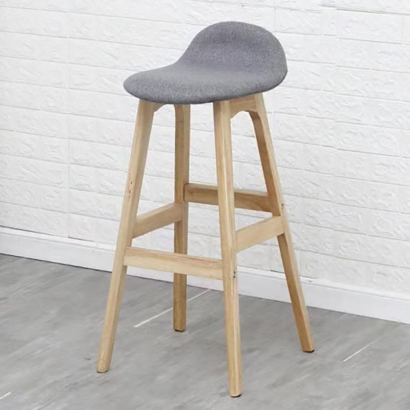 Zeitgenössische Barhocker aus Holz mit Thekenhöhe, armloser Barhocker für das Wohnzimmer