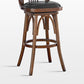 Zeitgenössische Barhocker aus Holz mit Thekenhöhe, armloser Barhocker für das Wohnzimmer