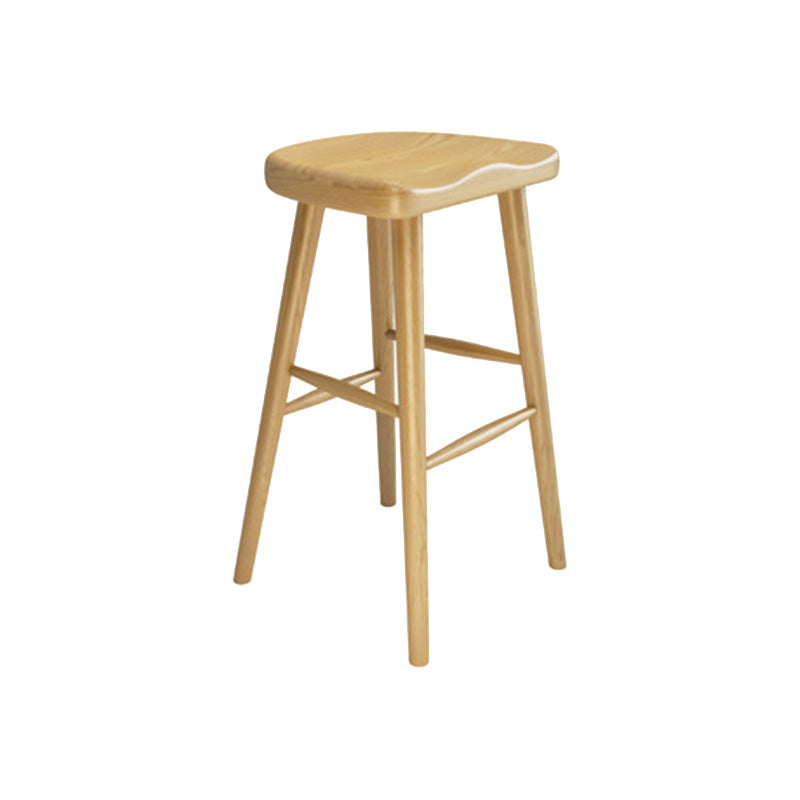 Zeitgenössische Barhocker aus Holz mit Thekenhöhe, armloser Barhocker für das Wohnzimmer