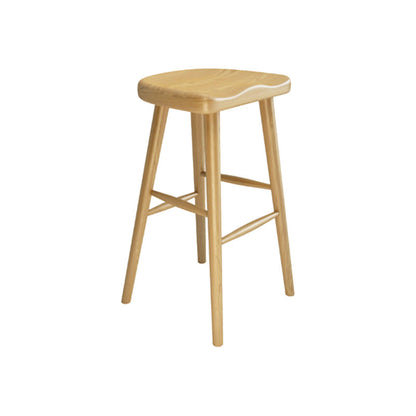 Zeitgenössische Barhocker aus Holz mit Thekenhöhe, armloser Barhocker für das Wohnzimmer