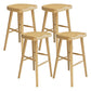 Zeitgenössische Barhocker aus Holz mit Thekenhöhe, armloser Barhocker für das Wohnzimmer