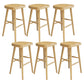 Zeitgenössische Barhocker aus Holz mit Thekenhöhe, armloser Barhocker für das Wohnzimmer