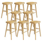 Zeitgenössische Barhocker aus Holz mit Thekenhöhe, armloser Barhocker für das Wohnzimmer