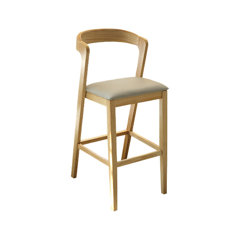 Zeitgenössische Barhocker aus Holz mit Thekenhöhe, armloser Barhocker für das Wohnzimmer