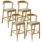 Zeitgenössische Barhocker aus Holz mit Thekenhöhe, armloser Barhocker für das Wohnzimmer