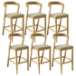 Zeitgenössische Barhocker aus Holz mit Thekenhöhe, armloser Barhocker für das Wohnzimmer