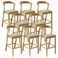 Zeitgenössische Barhocker aus Holz mit Thekenhöhe, armloser Barhocker für das Wohnzimmer
