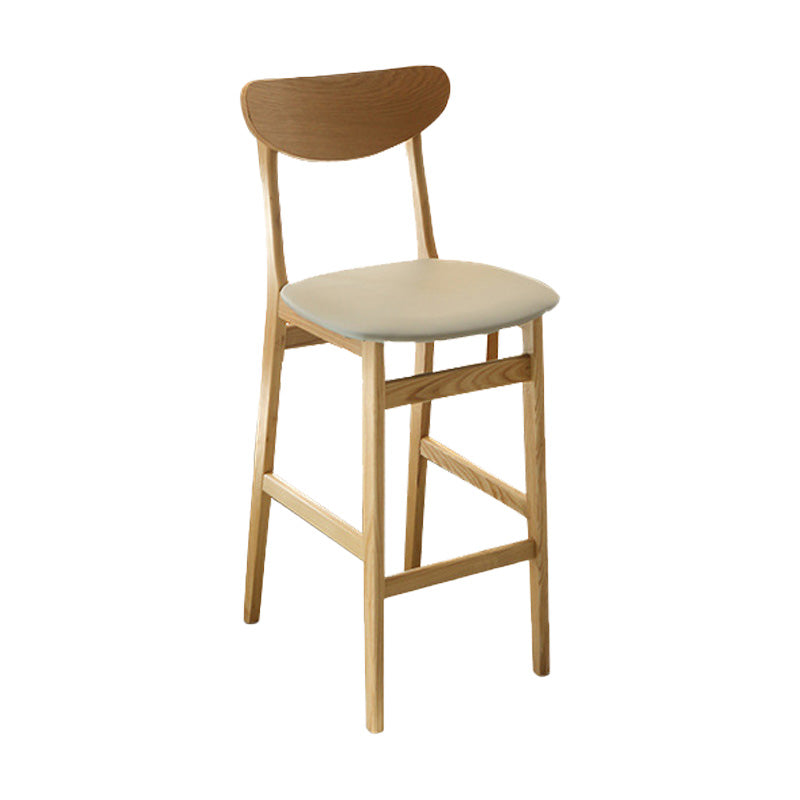 Zeitgenössische Barhocker aus Holz mit Thekenhöhe, armloser Barhocker für das Wohnzimmer