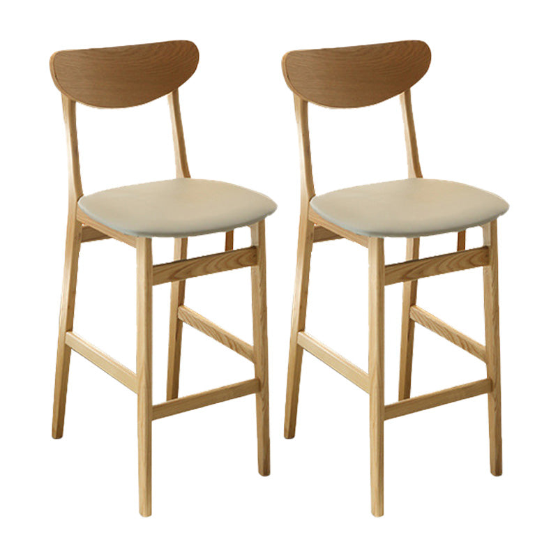 Zeitgenössische Barhocker aus Holz mit Thekenhöhe, armloser Barhocker für das Wohnzimmer