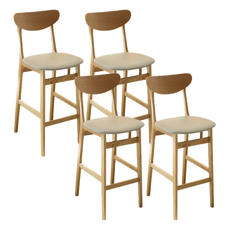 Zeitgenössische Barhocker aus Holz mit Thekenhöhe, armloser Barhocker für das Wohnzimmer