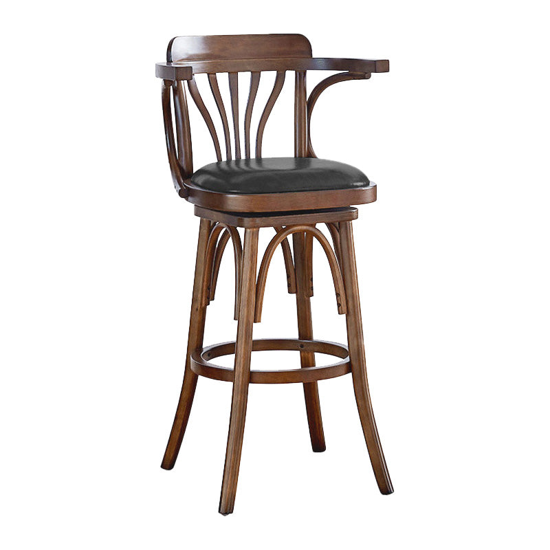 Zeitgenössische Barhocker aus Holz mit Thekenhöhe, armloser Barhocker für das Wohnzimmer