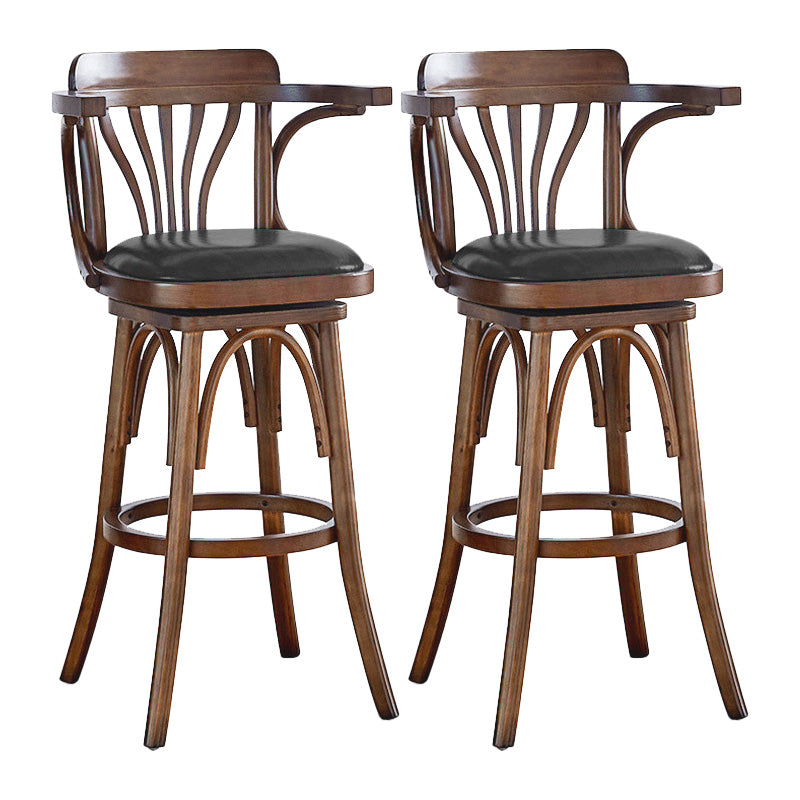 Zeitgenössische Barhocker aus Holz mit Thekenhöhe, armloser Barhocker für das Wohnzimmer