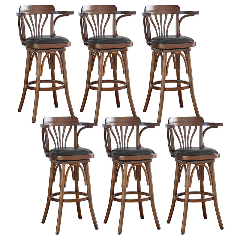 Zeitgenössische Barhocker aus Holz mit Thekenhöhe, armloser Barhocker für das Wohnzimmer