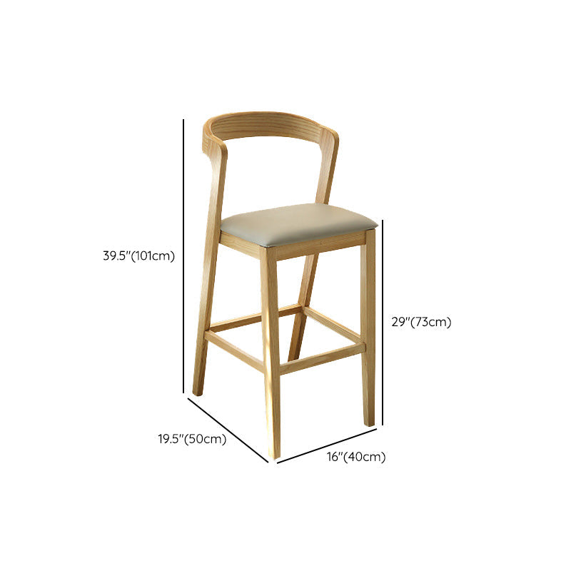 Zeitgenössische Barhocker aus Holz mit Thekenhöhe, armloser Barhocker für das Wohnzimmer