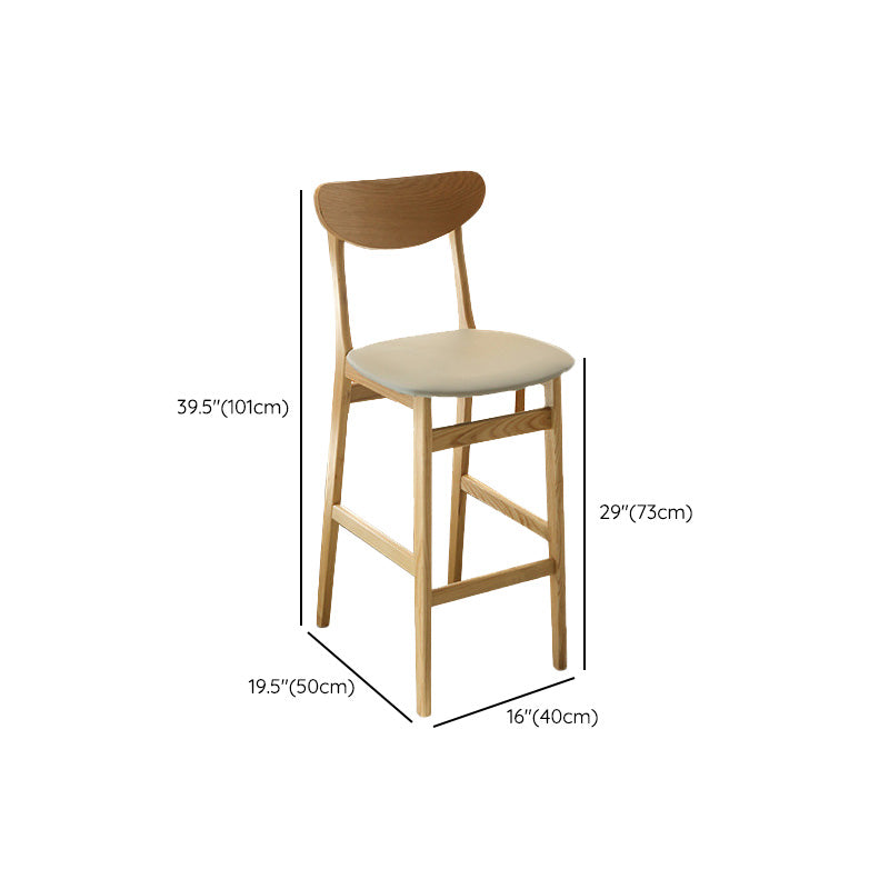 Zeitgenössische Barhocker aus Holz mit Thekenhöhe, armloser Barhocker für das Wohnzimmer