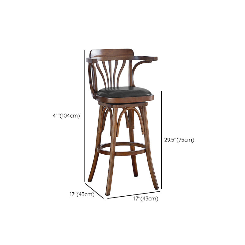 Zeitgenössische Barhocker aus Holz mit Thekenhöhe, armloser Barhocker für das Wohnzimmer