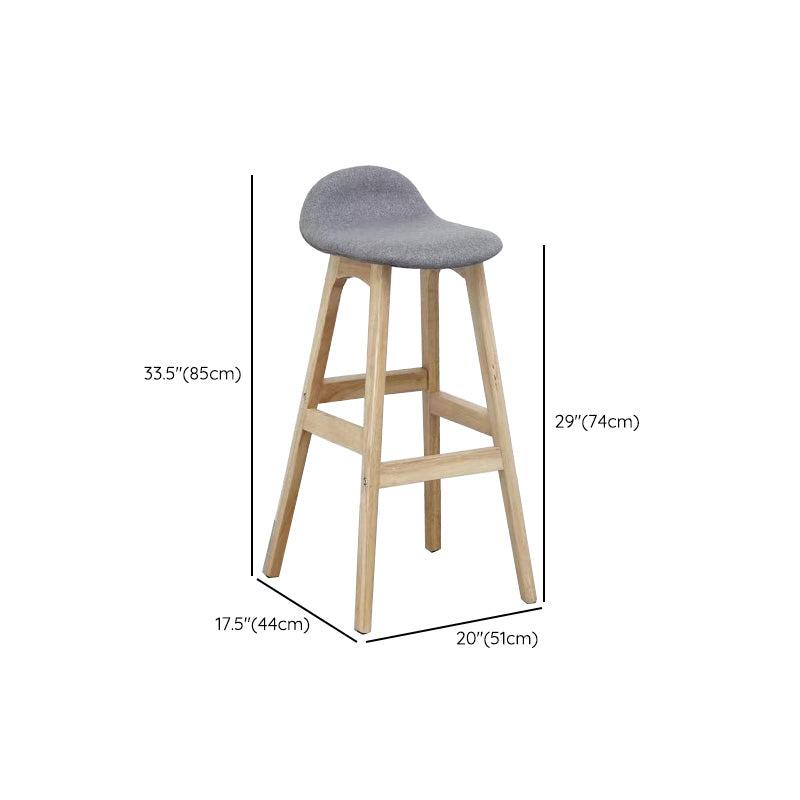 Zeitgenössische Barhocker aus Holz mit Thekenhöhe, armloser Barhocker für das Wohnzimmer