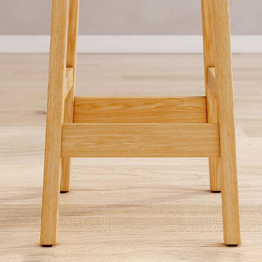 Industrial Wooden Counter Height Stool Armless Bar Stool with Cushion