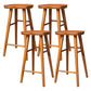 Industrial Solid Wood Counter Stool Saddle Seat Backless Bar Stool with Footrest Brown 4 Piece Set Clearhalo 'Bar Furniture' 'Bar Stools' 'bar_stools' 'furn' 'furn_bar_stools' 'Furniture' 'Kitchen & Dining Furniture' 6372056