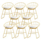Glam Style Round Barstool Armless Low Back Bar Stool with Metal Base