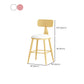 Glam Style Round Barstool Armless Low Back Bar Stool with Metal Base