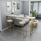 Contemporary Metal Counter Height Stools Bar Stool with Footrest Clearhalo 'Bar Furniture' 'Bar Stools' 'bar_stools' 'furn' 'furn_bar_stools' 'Furniture' 'Kitchen & Dining Furniture' 6372114
