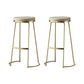 Contemporary Metal Counter Height Stools Bar Stool with Footrest Gold 2 Piece Set Clearhalo 'Bar Furniture' 'Bar Stools' 'bar_stools' 'furn' 'furn_bar_stools' 'Furniture' 'Kitchen & Dining Furniture' 6372115